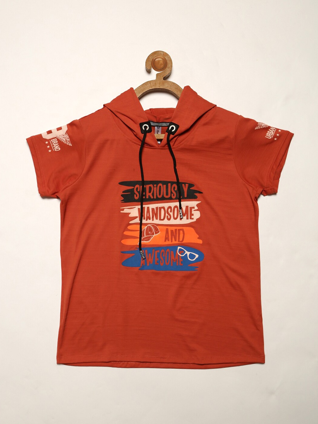 

V2 Value & Variety Boys Orange Typography Printed T-shirt
