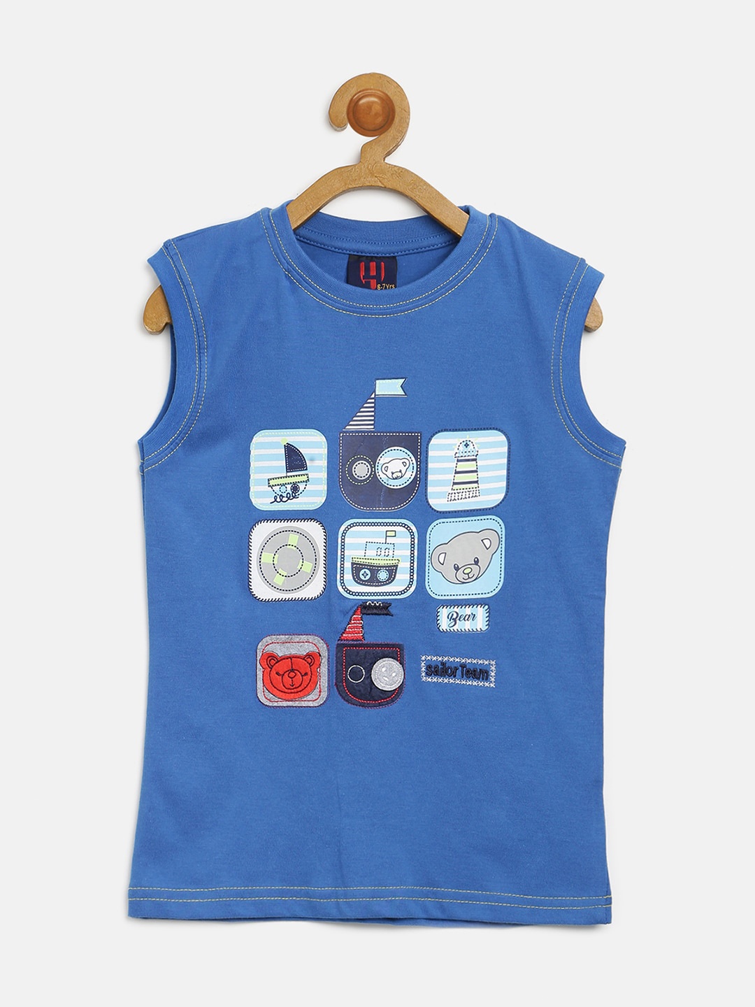 

V2 Value & Variety Boys Blue Printed T-shirt