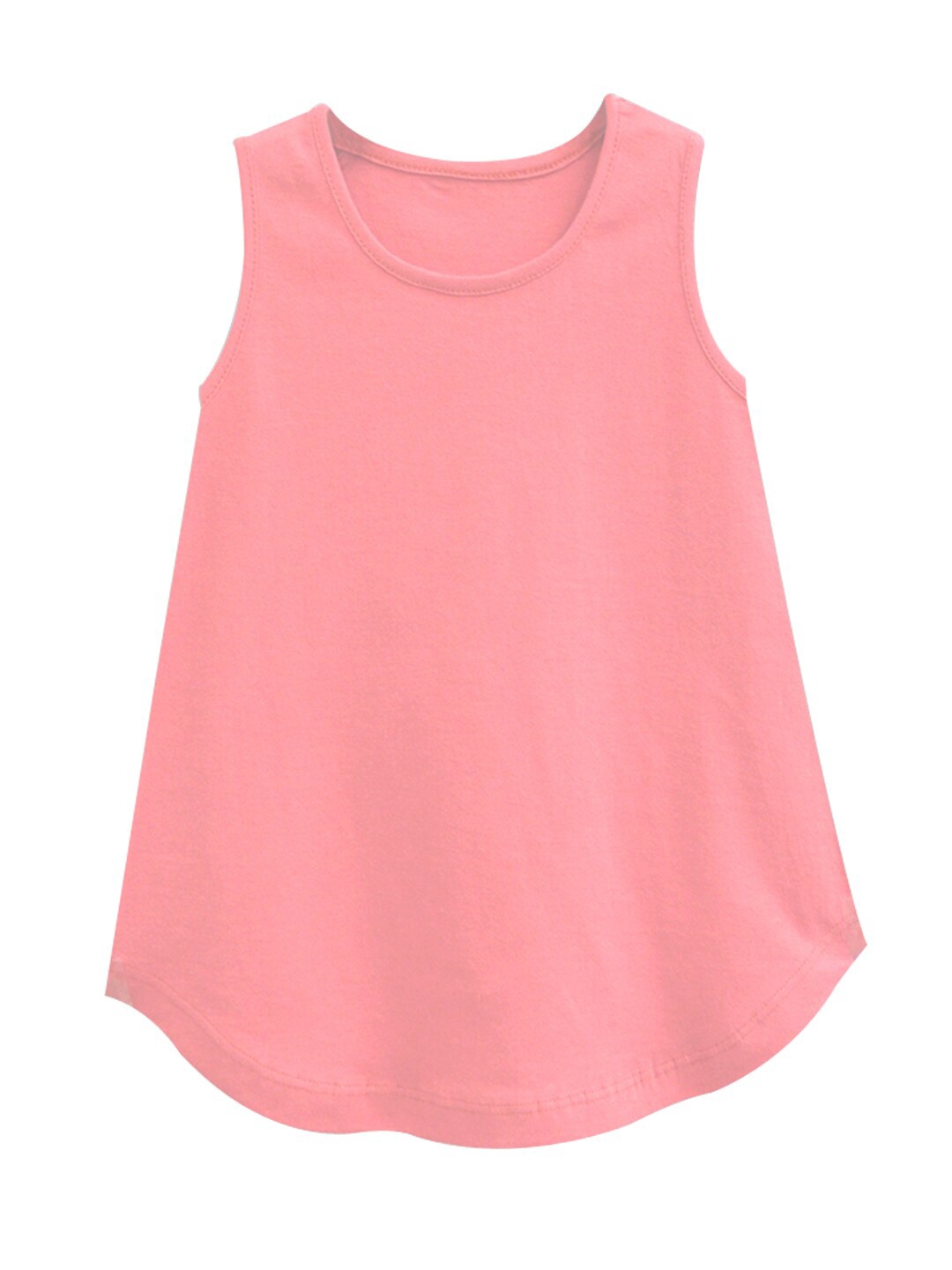 

A T U N Girls Rose Coloured Pure Cotton A-Line Top