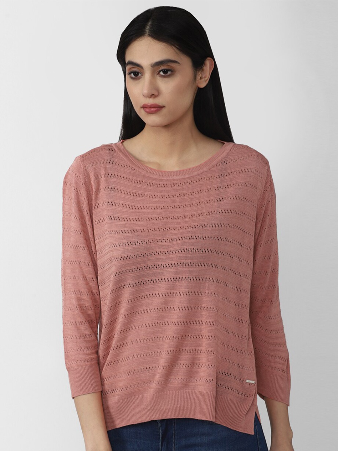 

Van Heusen Woman Self Design Top, Pink