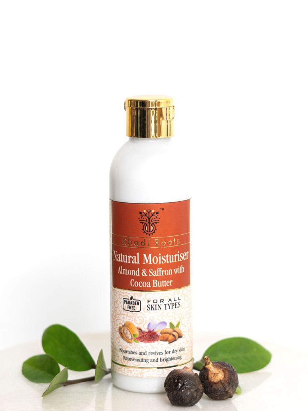 

Khadi Roots Almond & Saffron Natural Moisturizer With Cocoa Butter - 200 ml, White