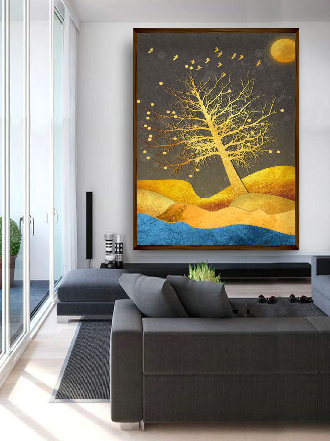 

The Art House Yellow Abstract Painting Wall Art