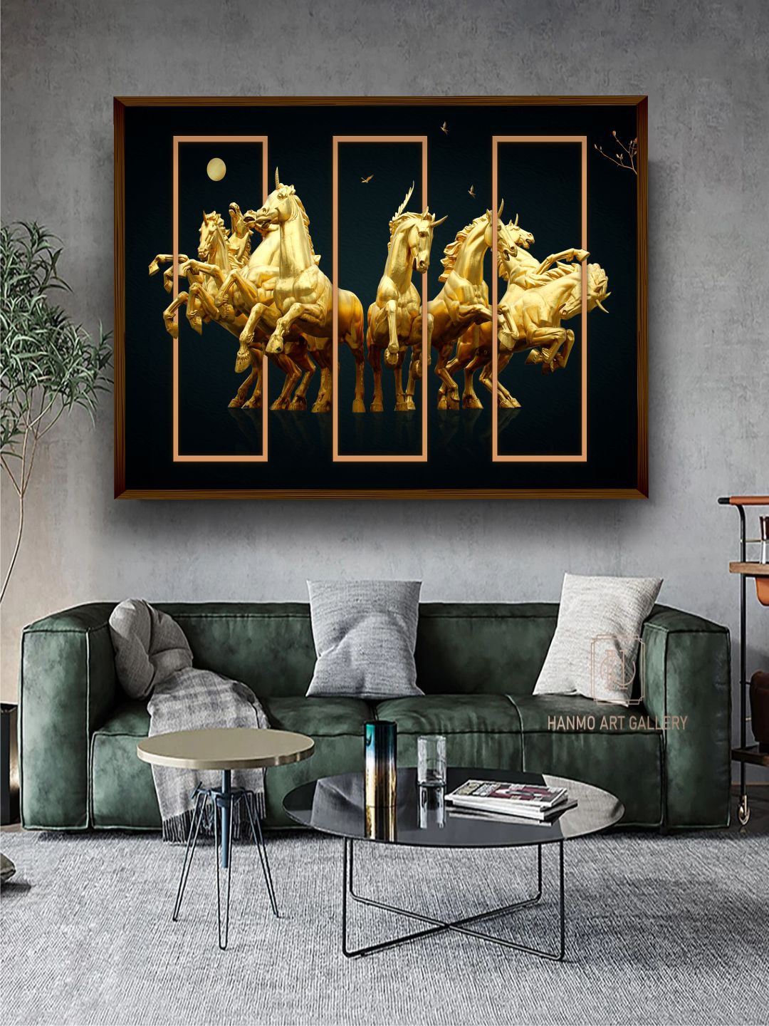 

The Art House Black Abstract Painting Wall Art, Multi