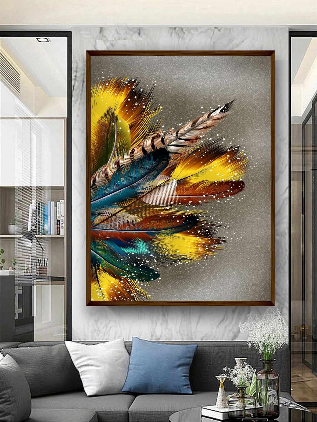 

The Art House Yellow & Brown Abstract Painting Wall Art