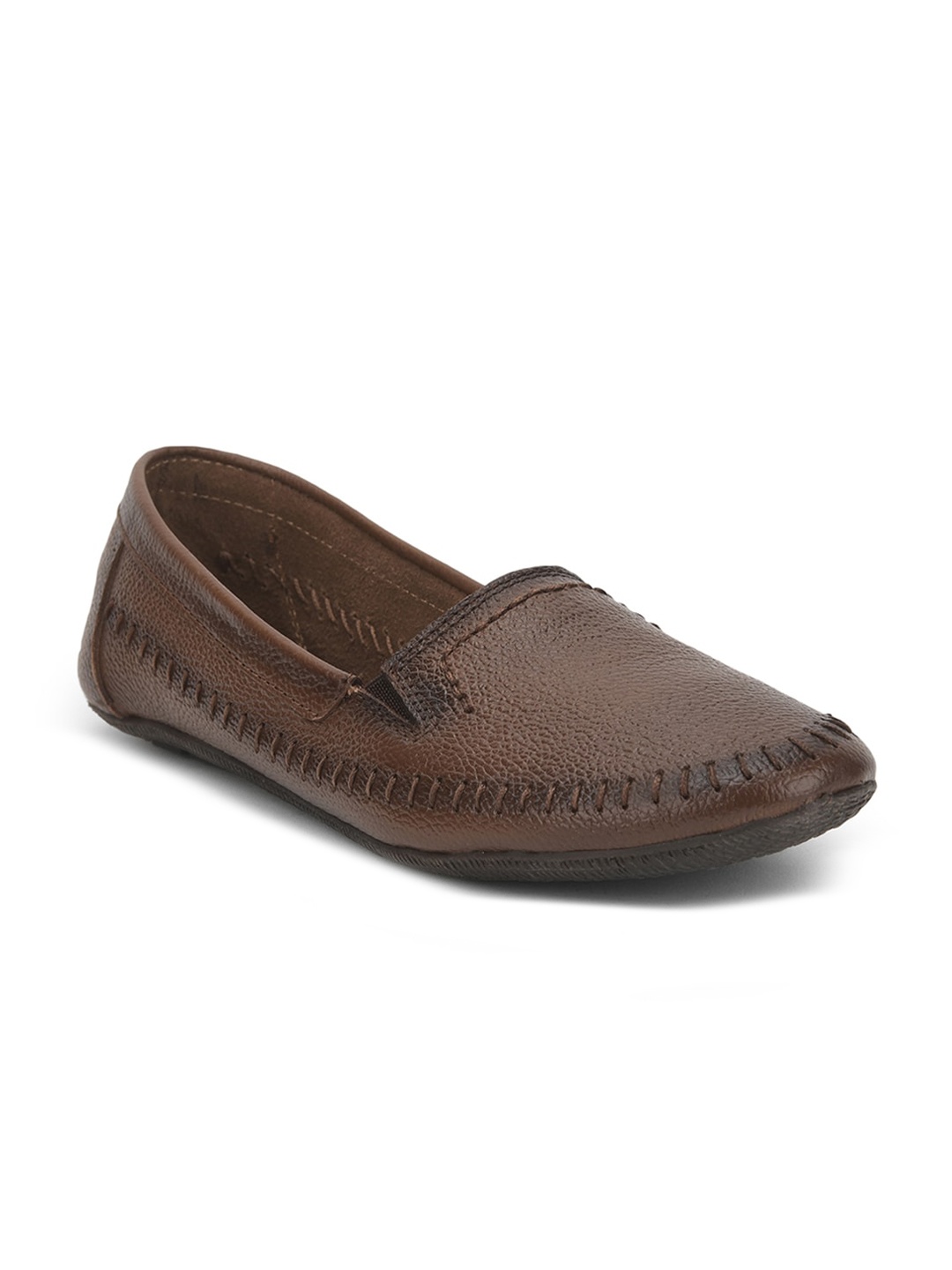 

Liberty Women Brown Textured Leather Loafers