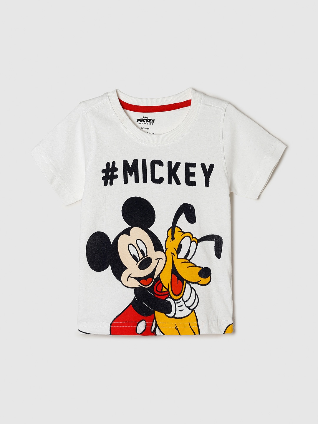

max Boys White Pure Cotton T-shirt