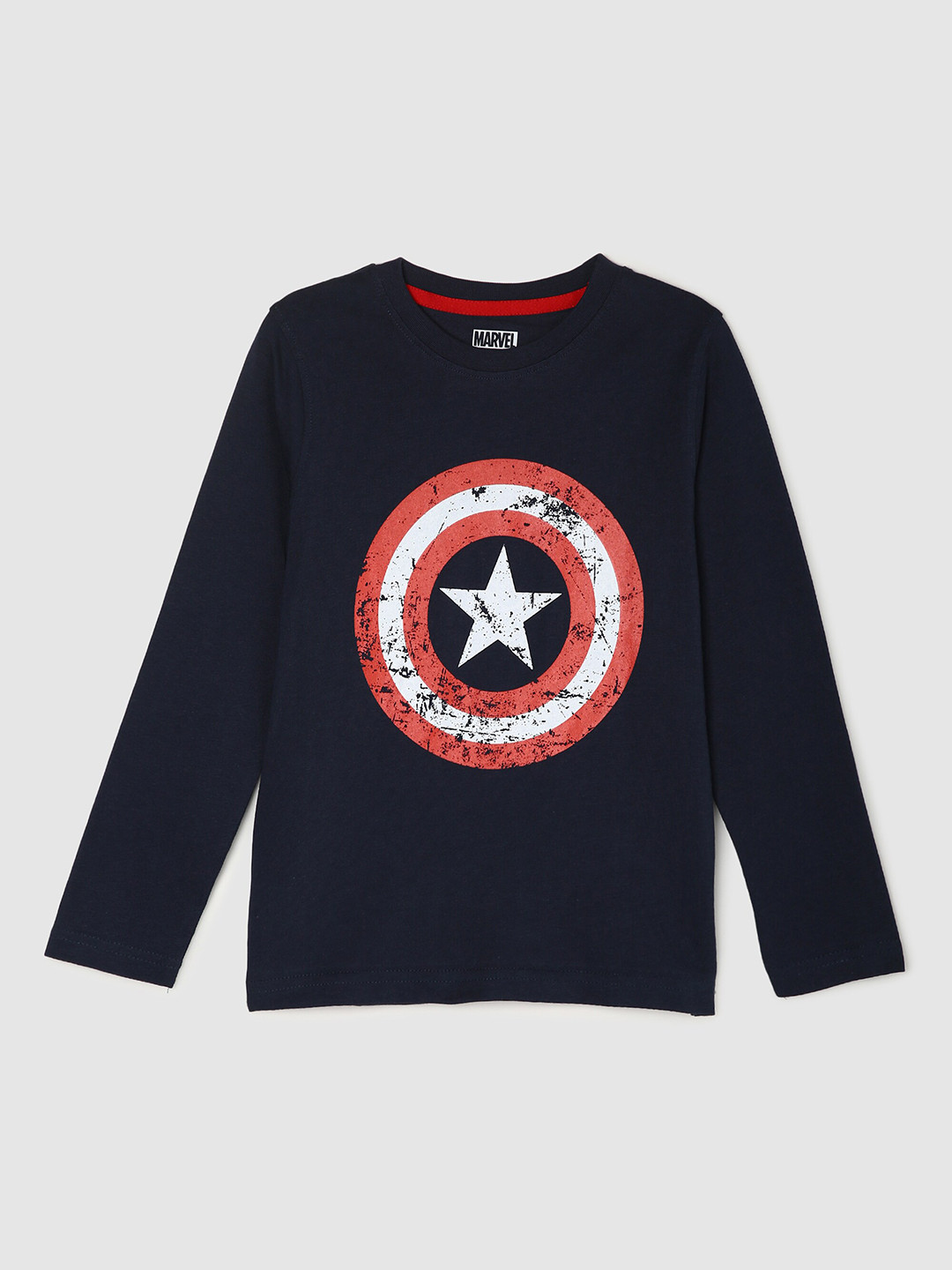 

max Boys Blue Printed Pure Cotton T-shirt