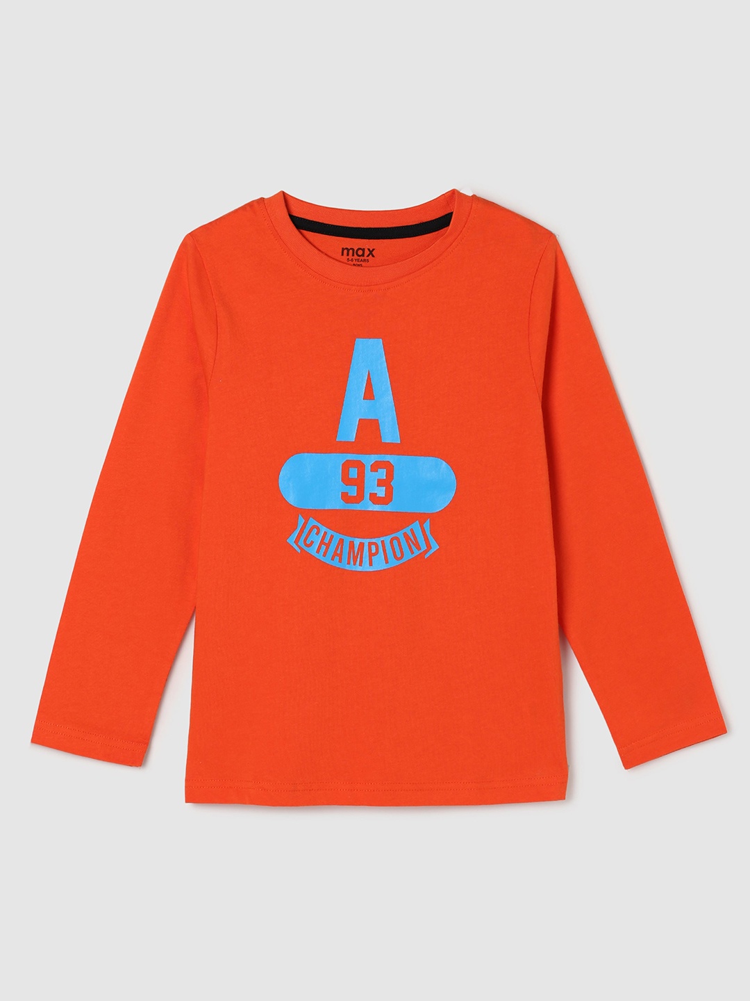 

max Boys Pure Cotton T-shirt, Orange