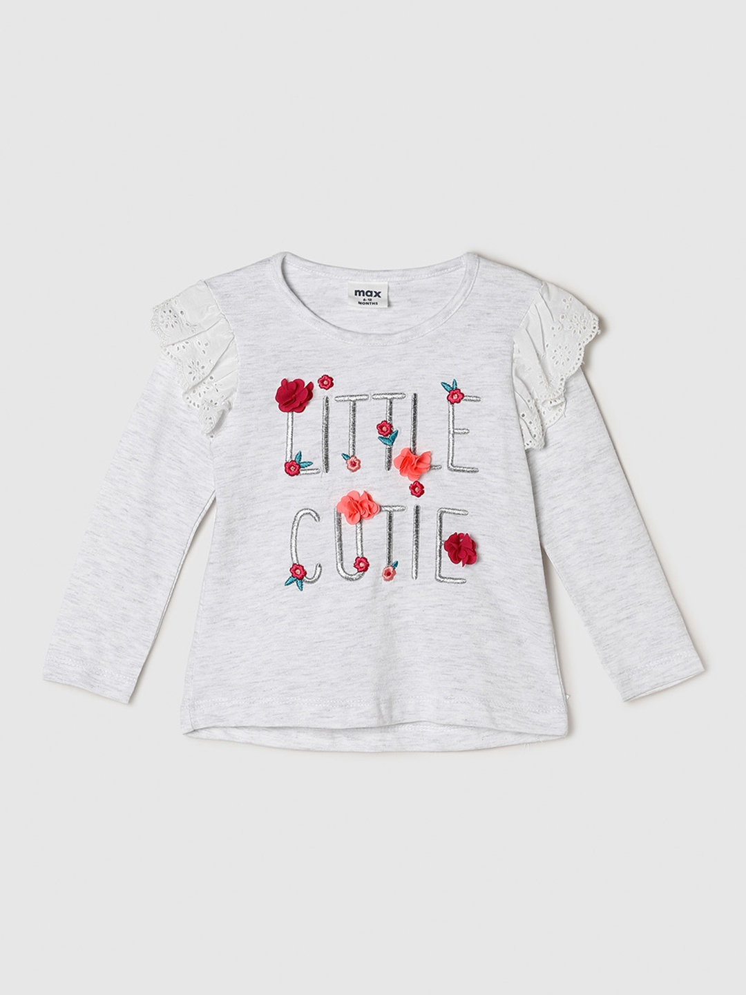 

max Girls Grey T-shirt