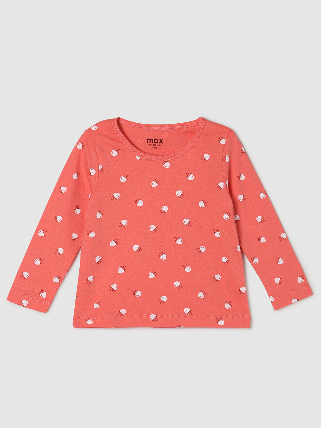 

max Girls Multicoloured Printed Pure Cotton Applique T-shirt, Multi