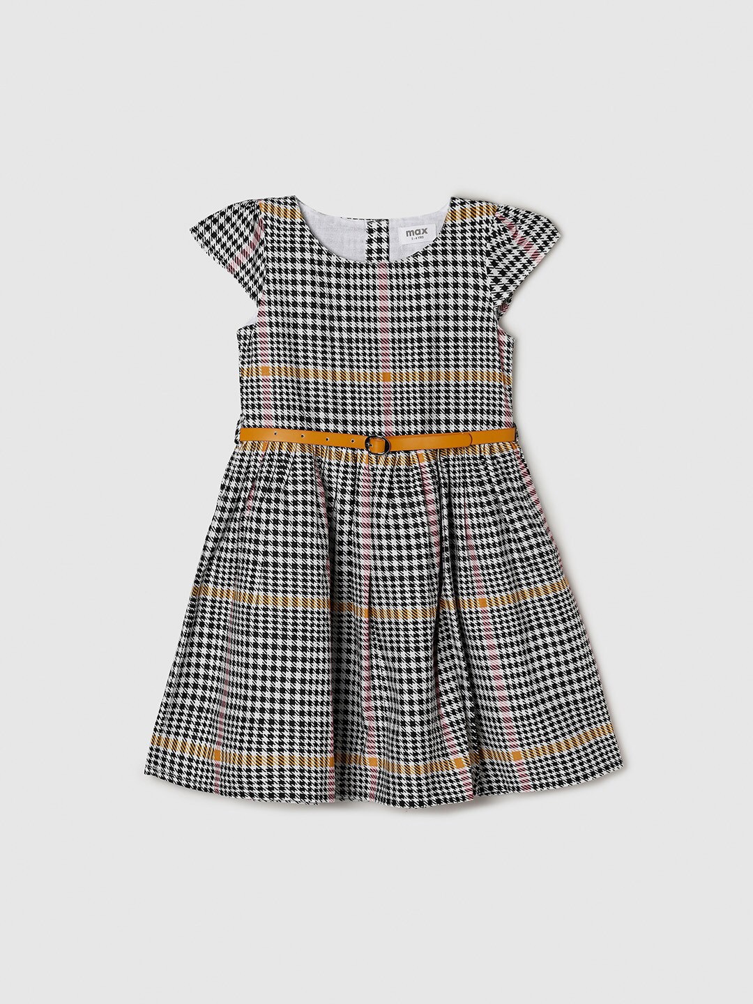 

max Black Checked Dress
