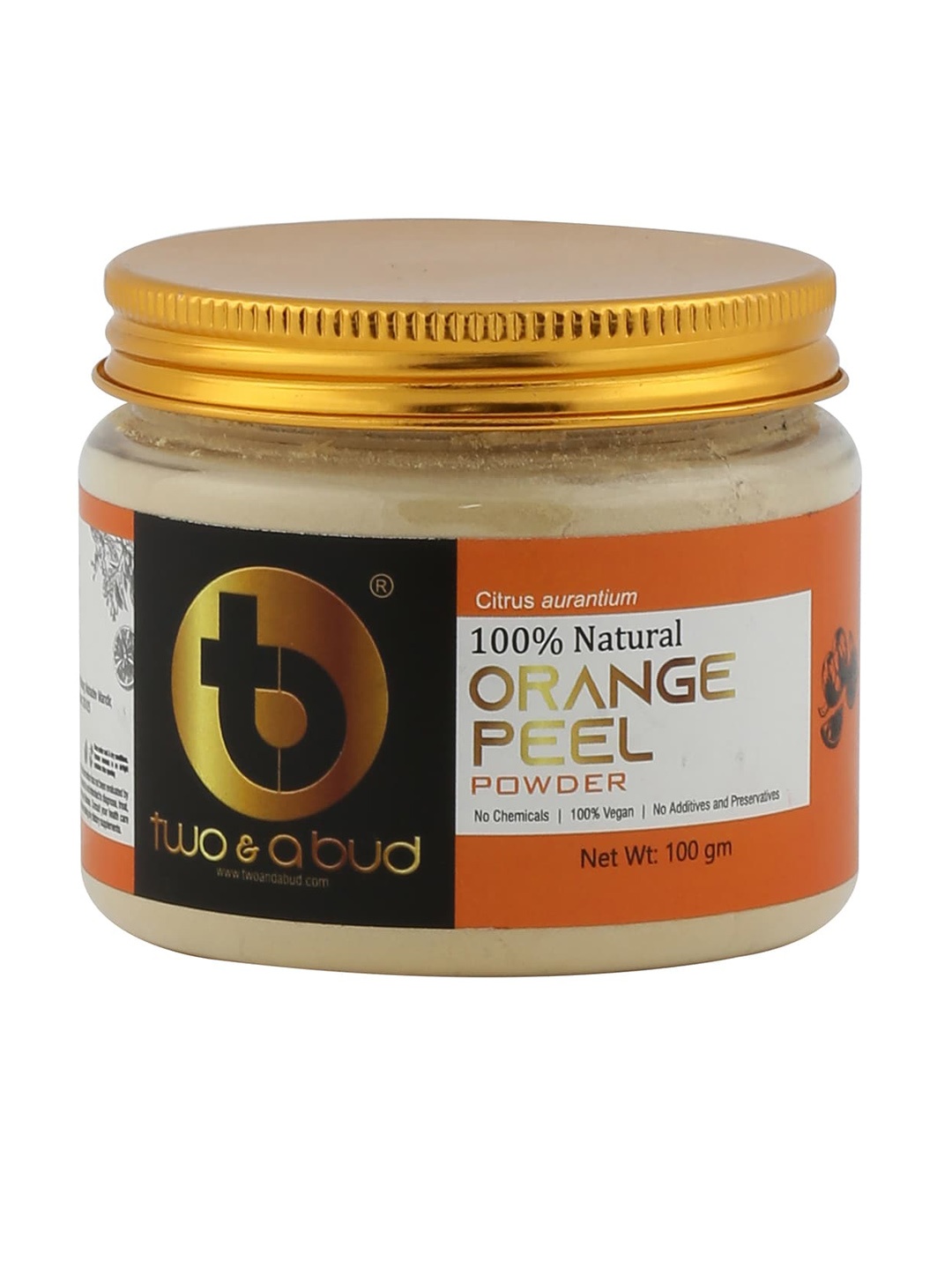 

Two & A Bud 100% Natural Orange Peel Powder 100gm, Beige