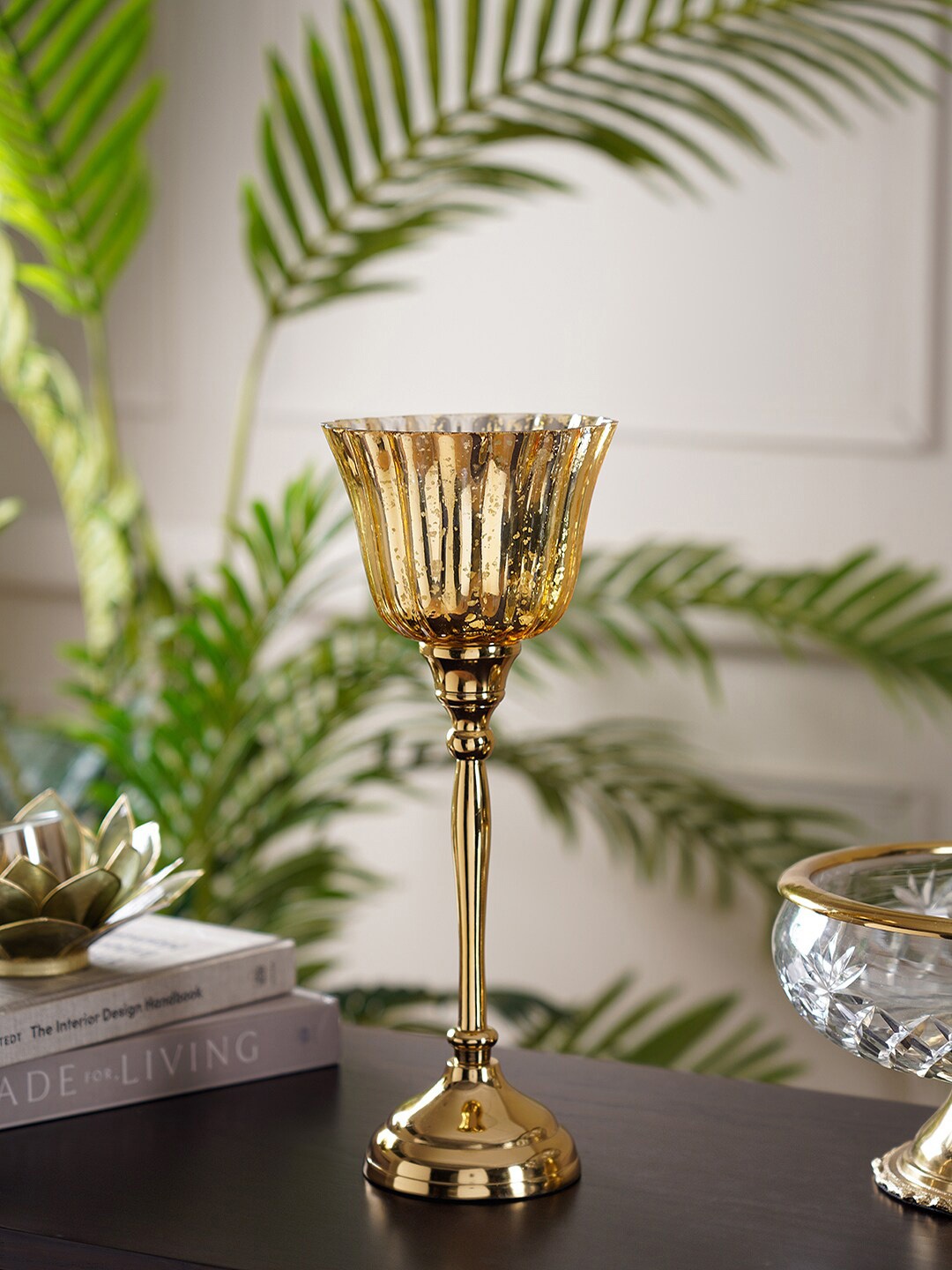

Pure Home and Living Gold-Toned Solid Large Votive Candle Holder