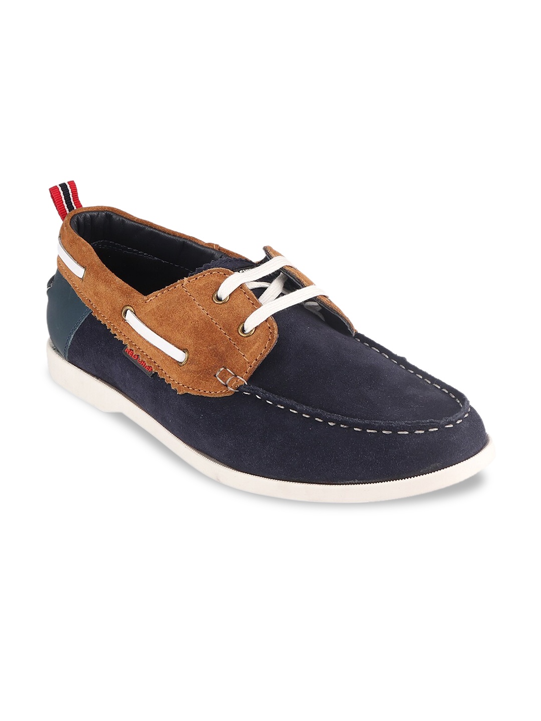 

Red Chief Men Blue & Tan Leather Sneakers