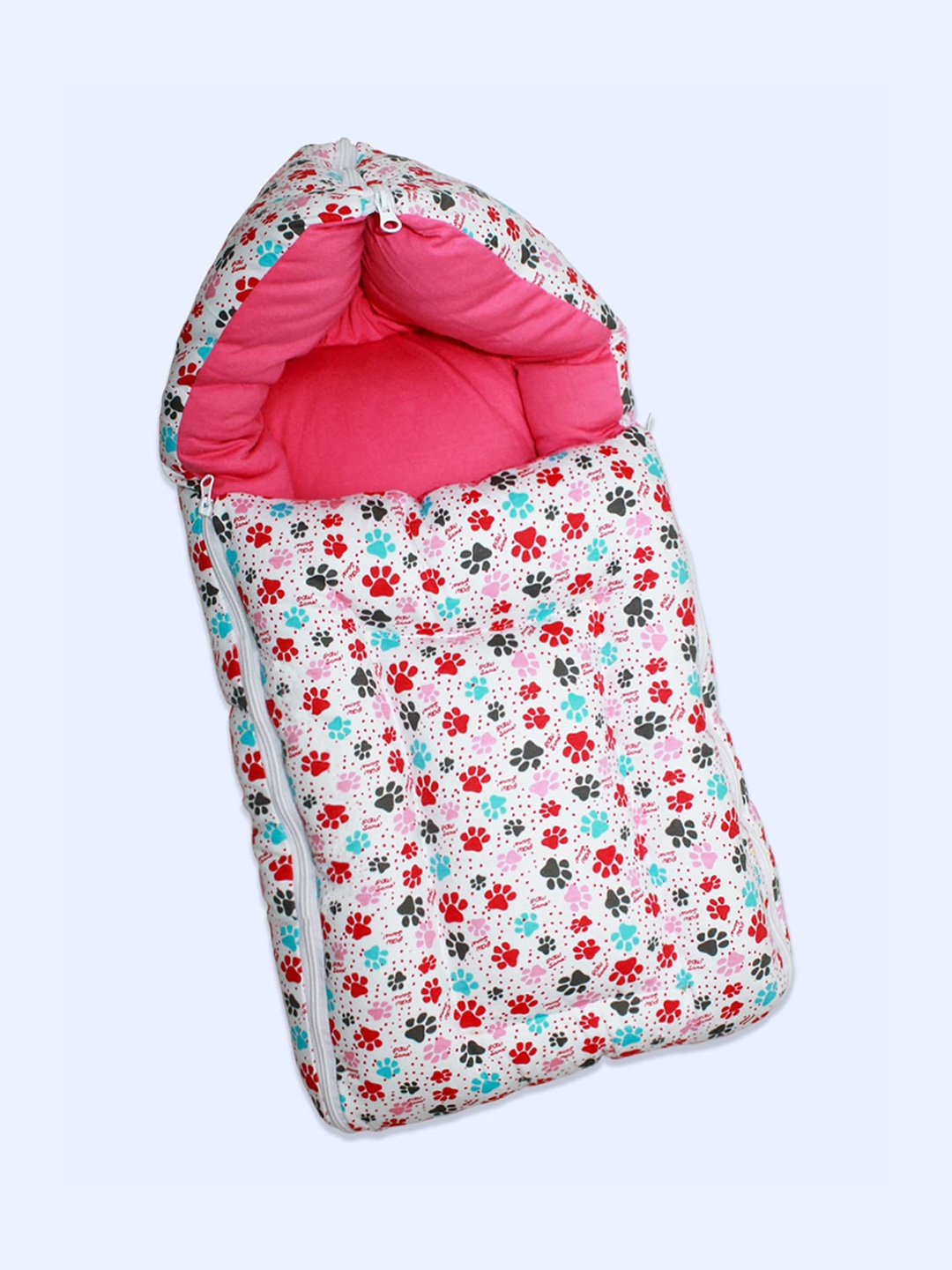 

Born Babies Kids Pink Printed 3 In 1 Baby Sleeping Bag & Carry Nest