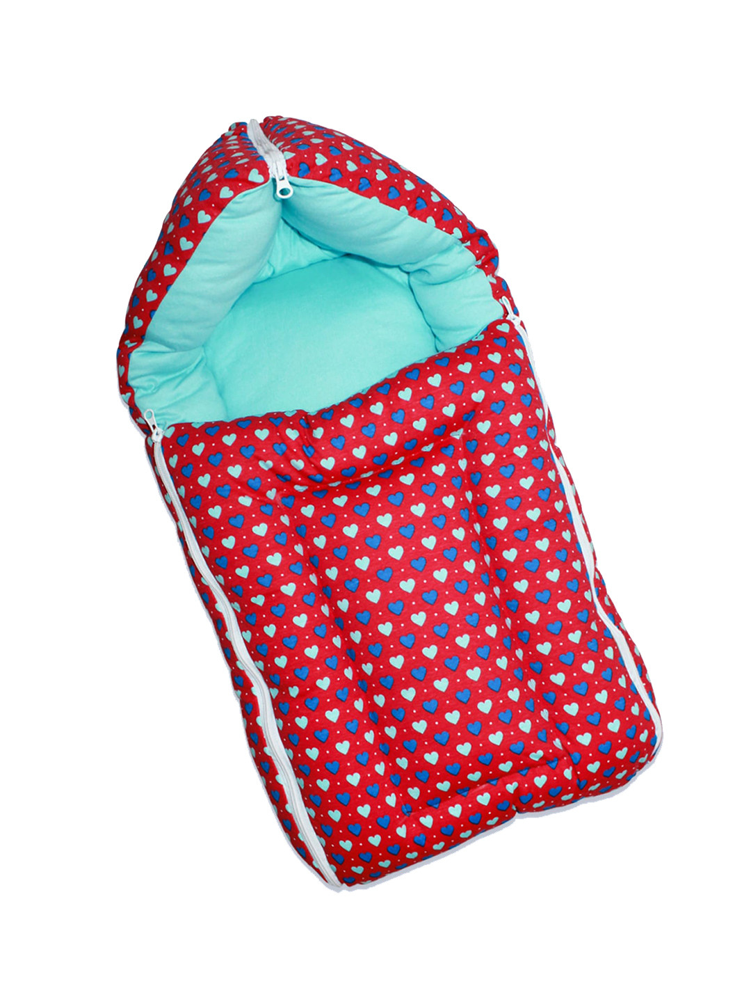 

Born Babies Infants Red & Blue Printed Sleeping Bag