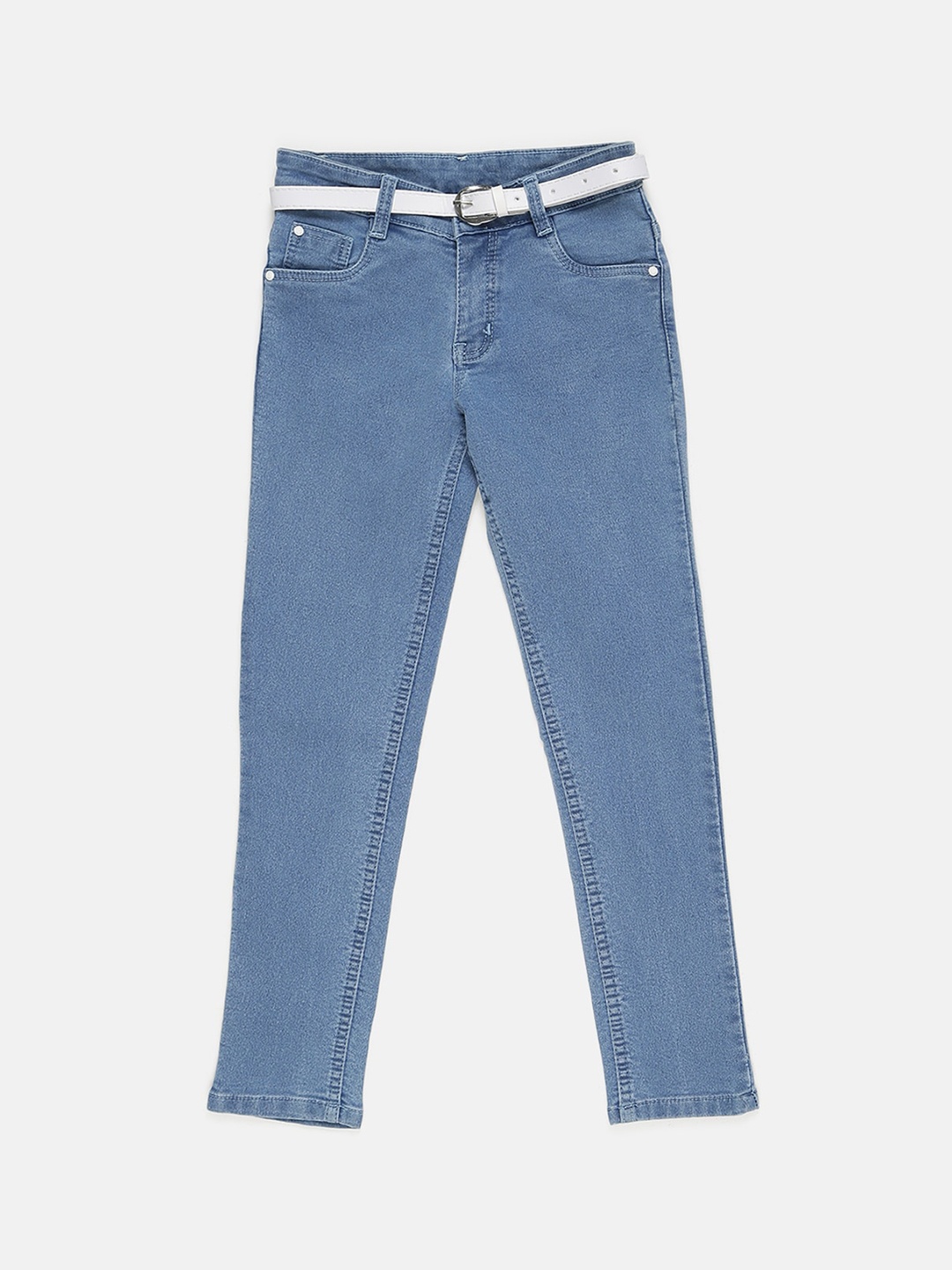 

V2 Value & Variety Girls Blue Clean Look Regular Fit Cotton Jeans