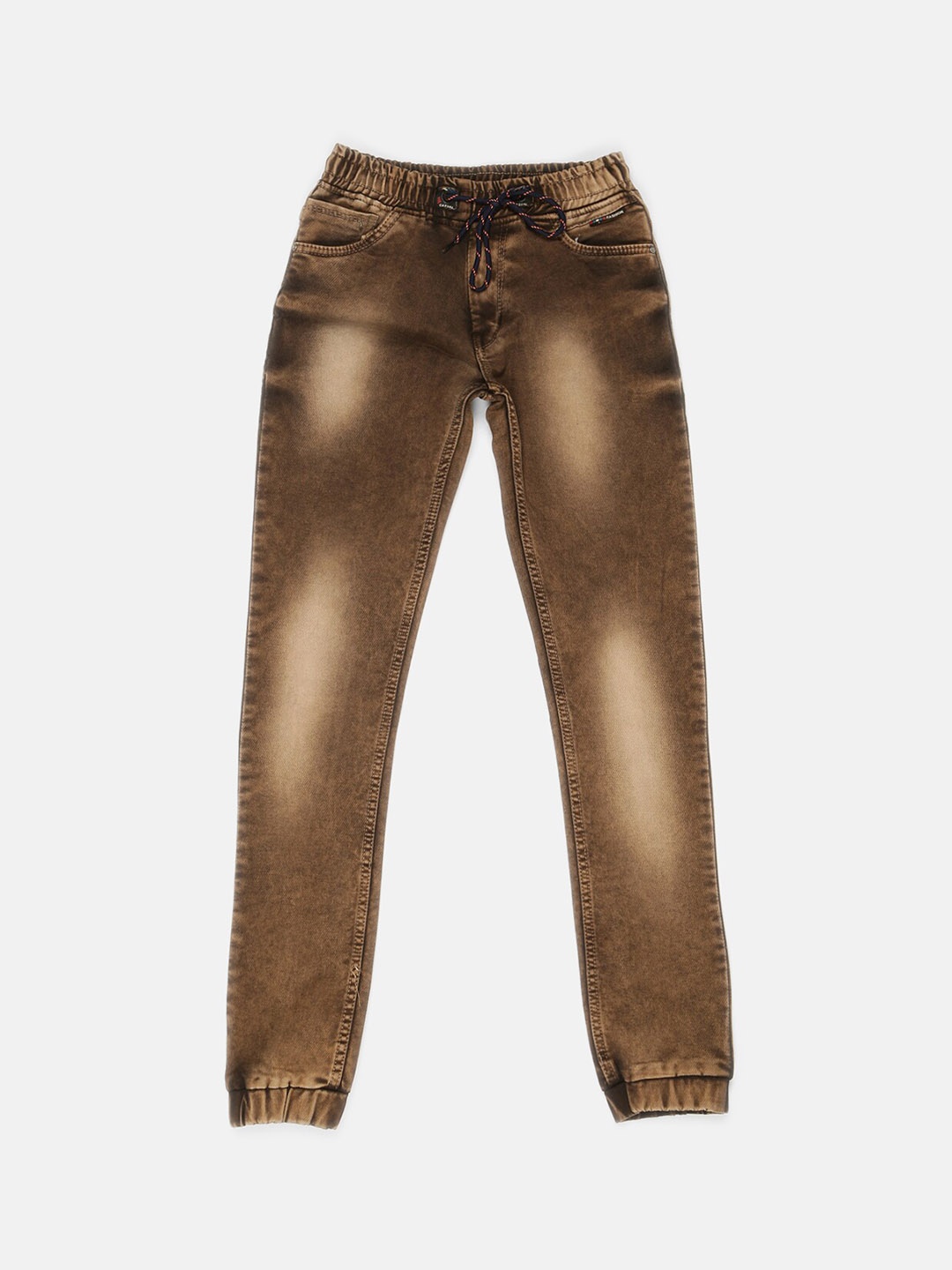 

V2 Value & Variety Boys Brown Low Distress Heavy Fade Jeans