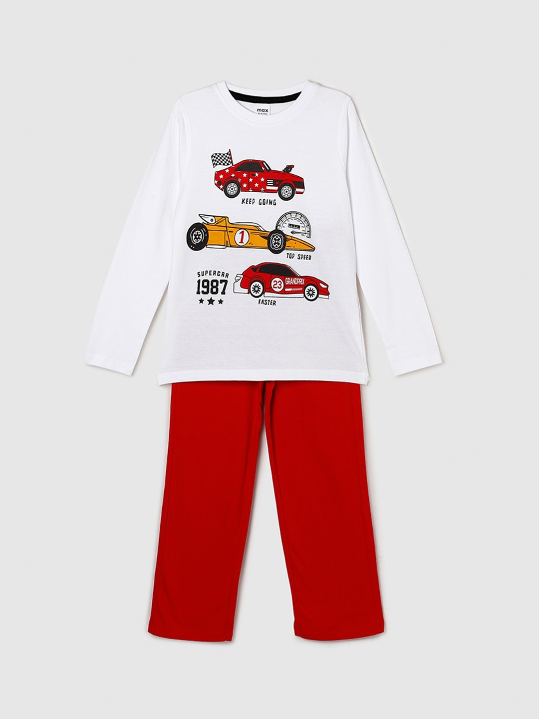

max Boys Multicoloured Printed Night suit, Multi