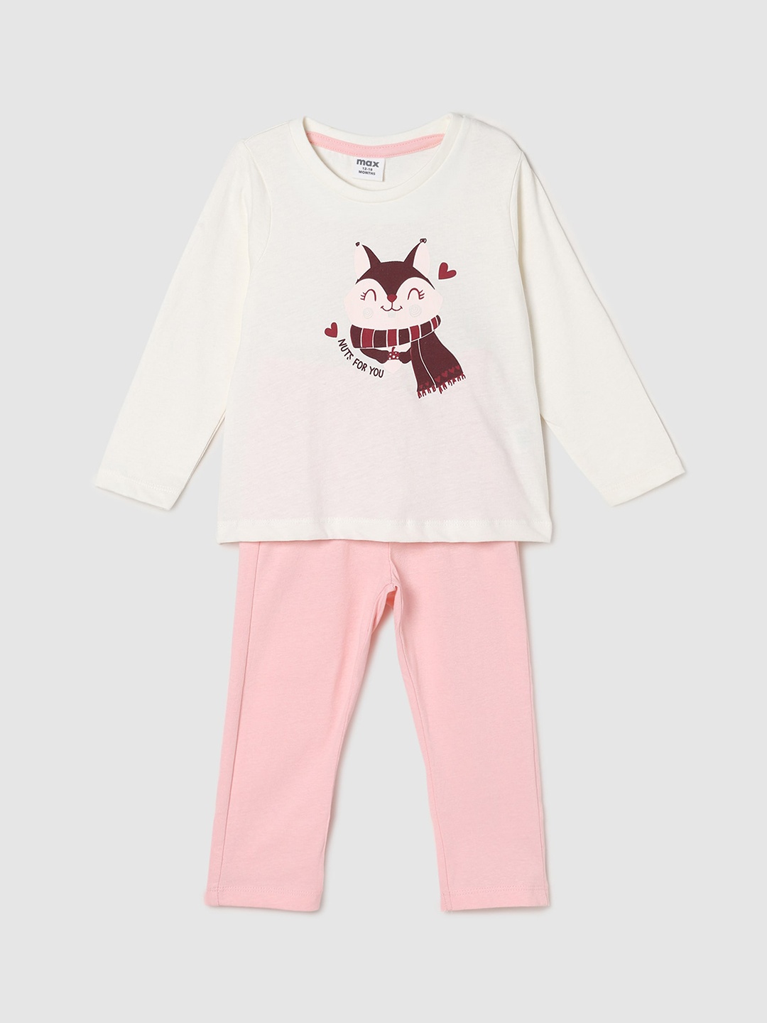 

max Girls Multicoloured Printed Night suit, Multi