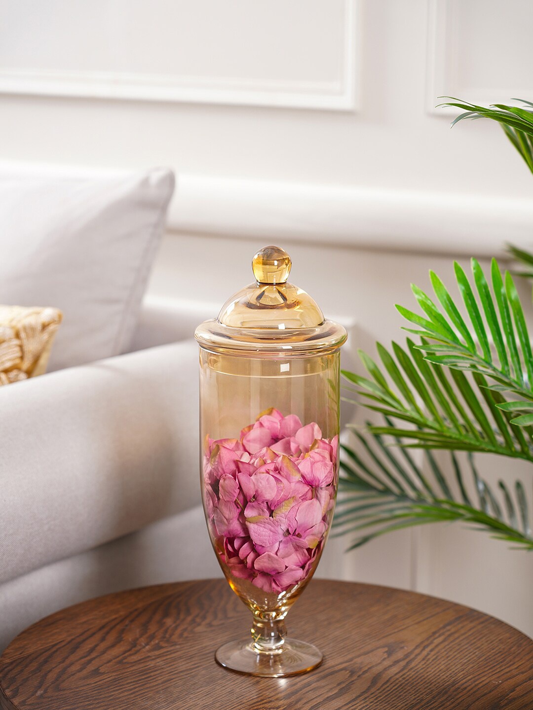

Pure Home and Living Gold-Toned Solid Glass Candy Jar