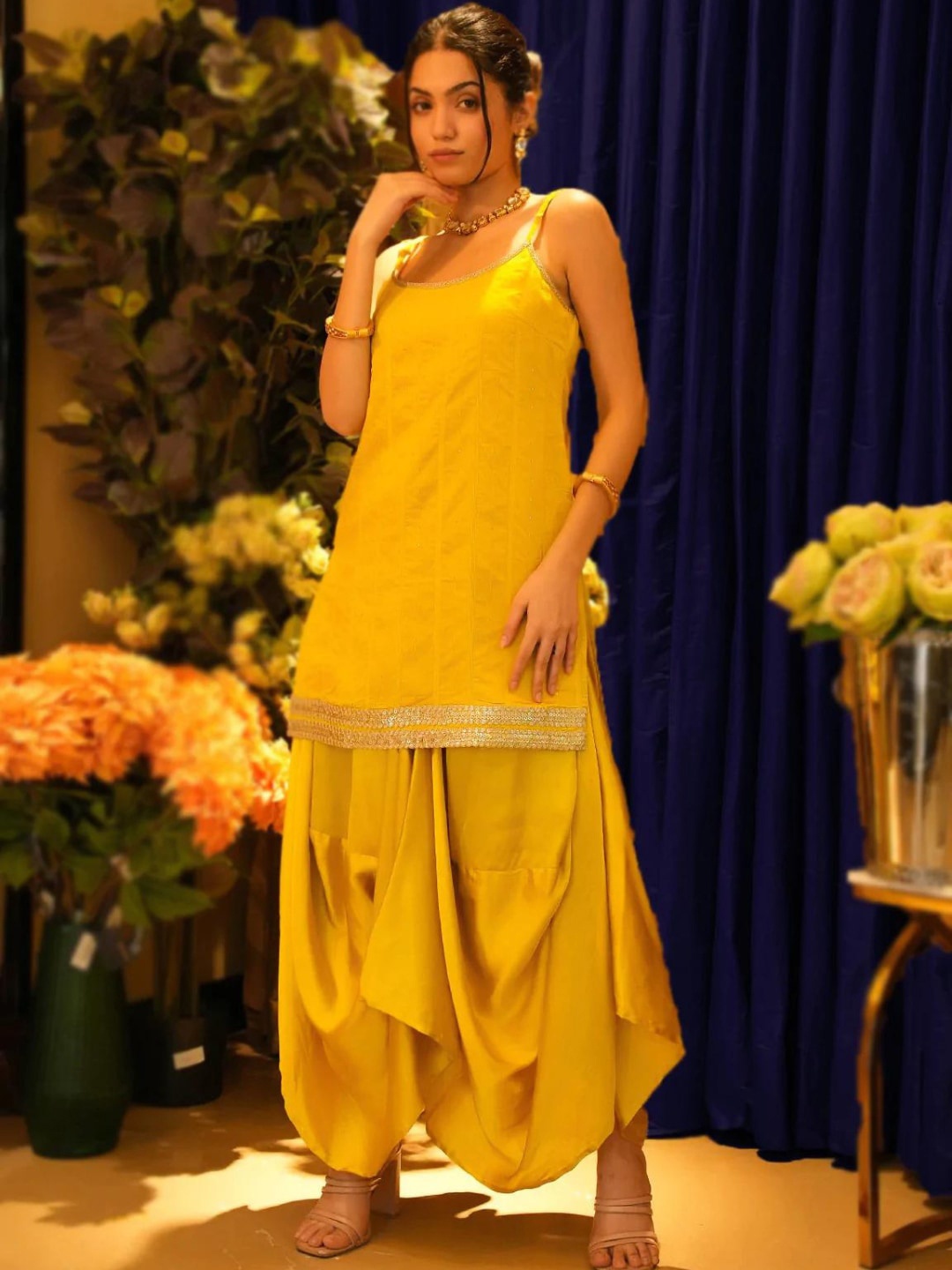 

Alaya By Stage3 Women Mustard Yellow Dhoti Skirt