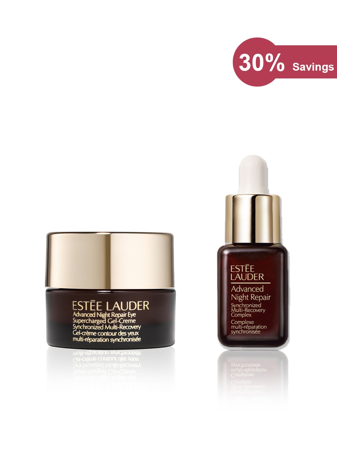 

Estee Lauder Advanced Night Repair Complex Serum 7ml & Supercharged Complex Gel Cream 5ml, Brown