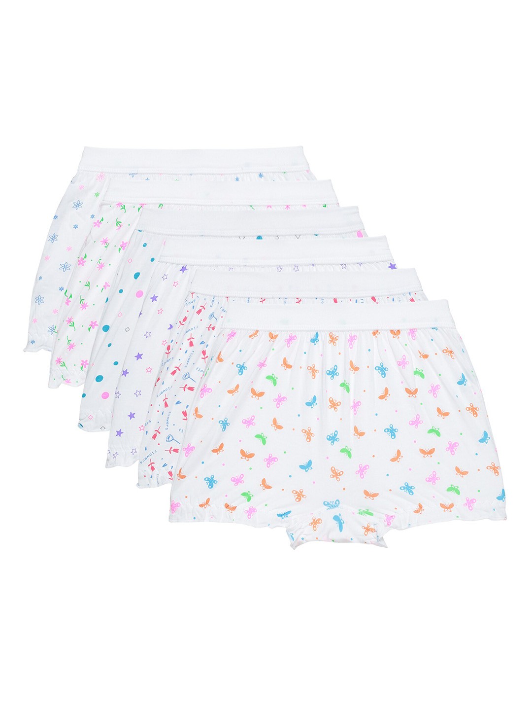 

Bodycare Kids Pack Of 6 Assorted Cotton Boy Shorts Briefs, White
