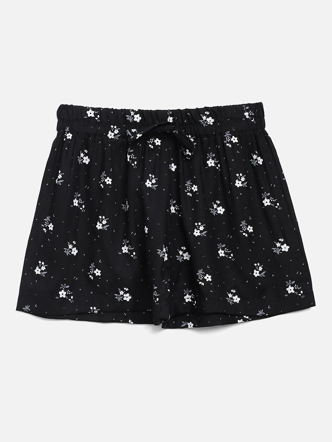 

V2 Value & Variety Girls Floral Printed Hot Pants, Black