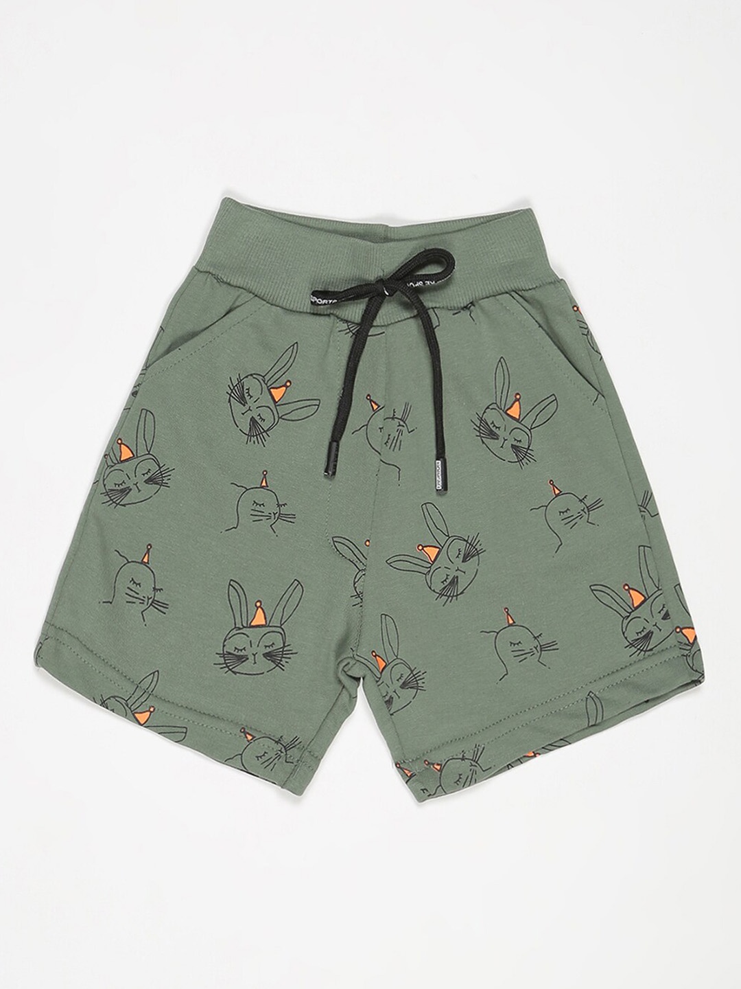

V2 Value & Variety Girls Conversational Printed Hot Pants, Green