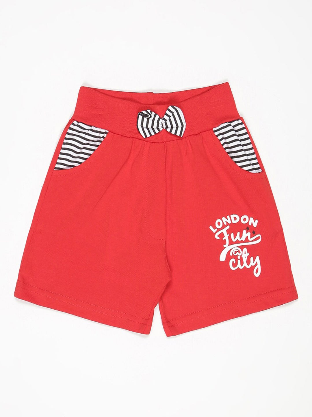 

V2 Value & Variety Girls Typography Printed Shorts, Red