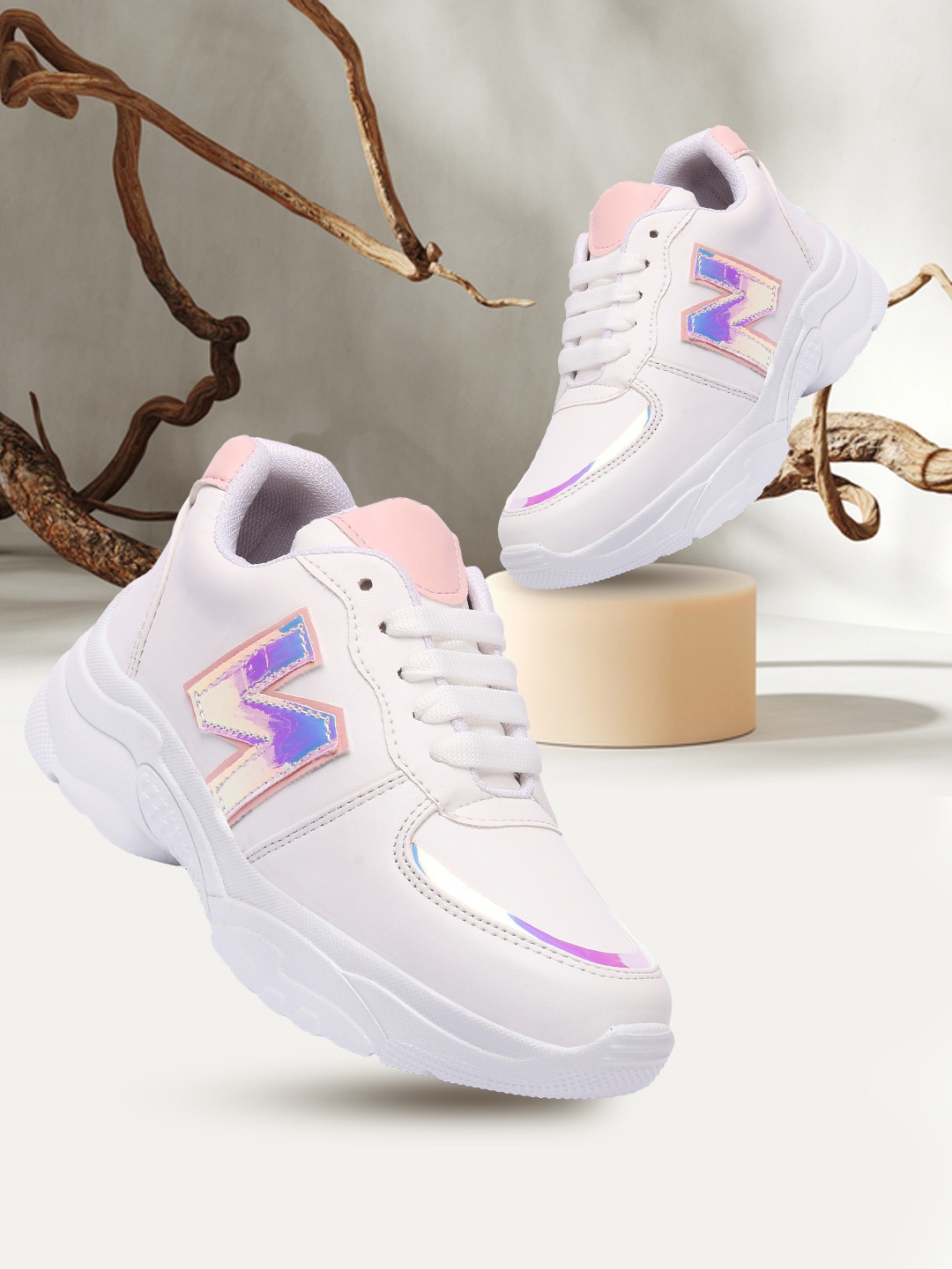 

FASHIMO Women Casual Lace-Up Synthetic Sneakers, White