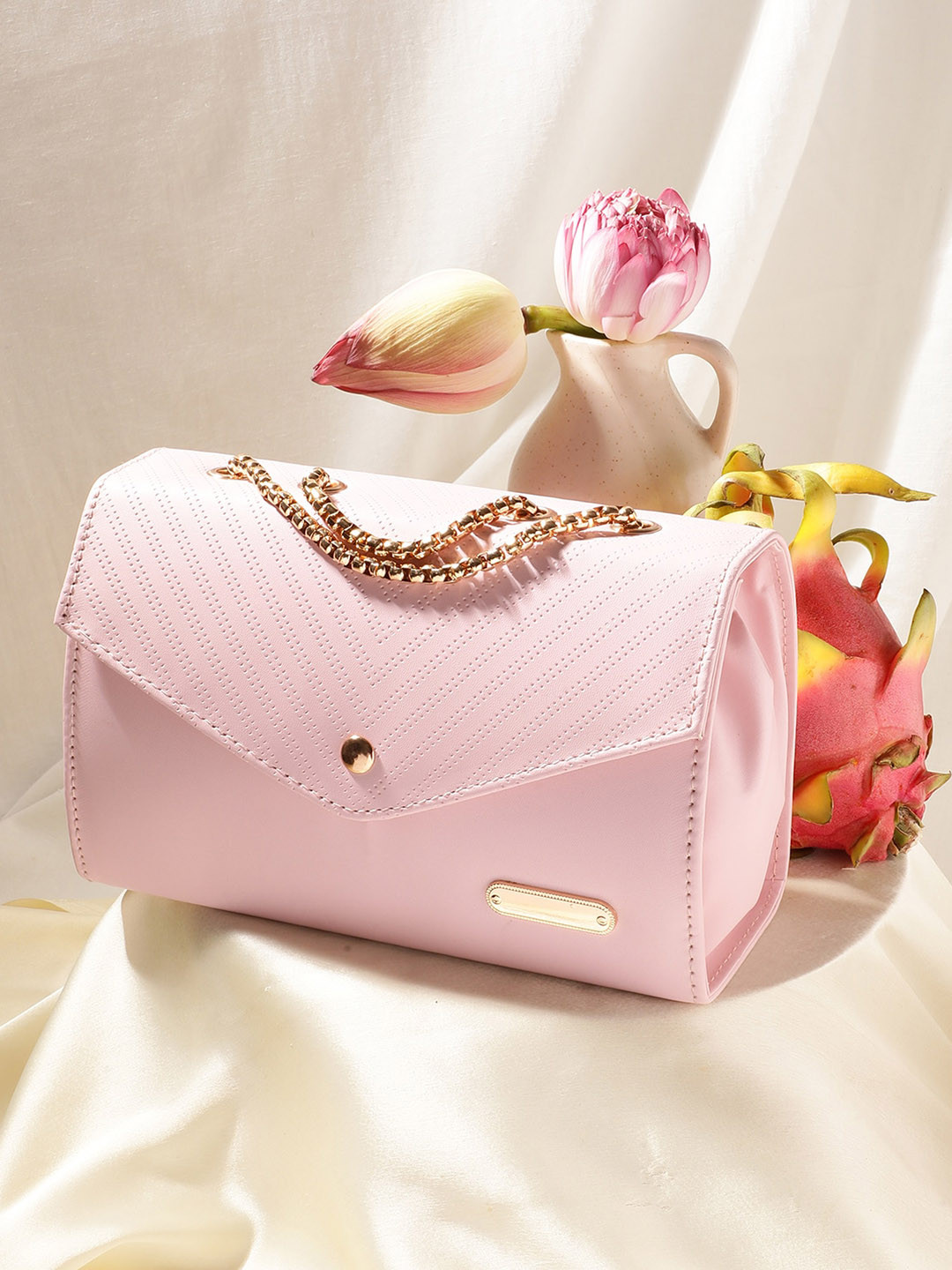 

Athena Women Pink Structured Handheld Bag