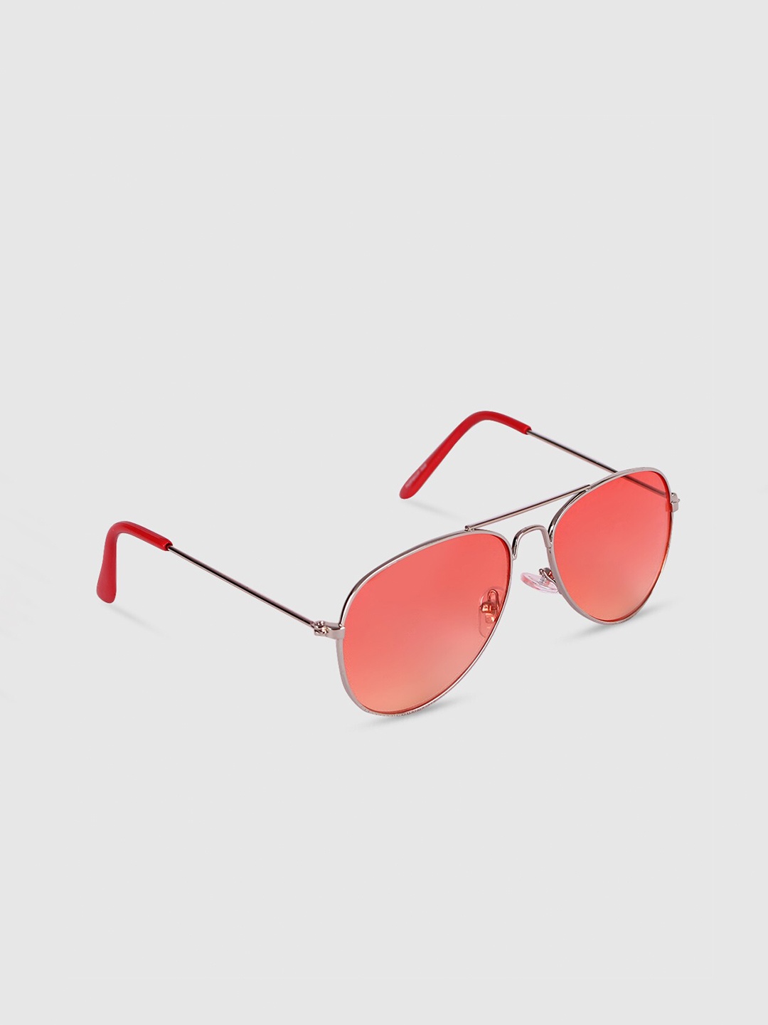 

DukieKooky Orange Lens & Steel-Toned Aviator Sunglasses with UV Protected Lens DKSG358D-