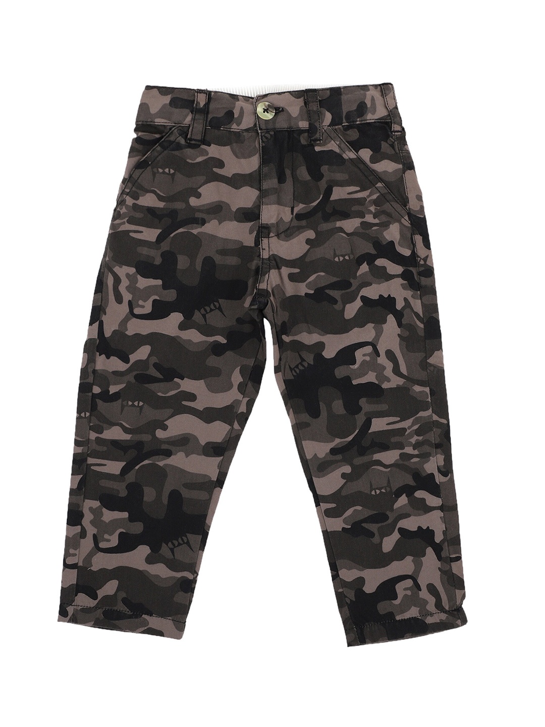 

Bodycare Kids Boys Olive Green Camouflage Printed Trousers