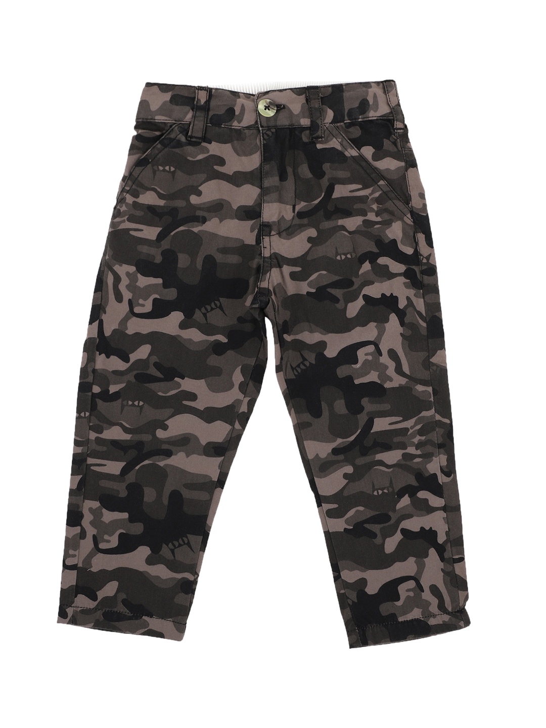 

Bodycare Kids Boys Olive Green Camouflage Printed Trousers