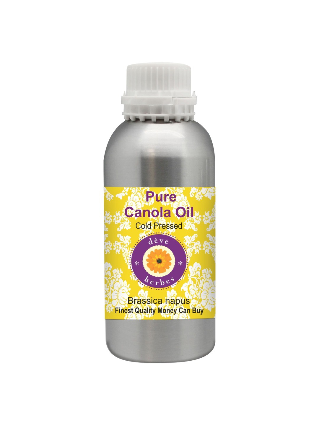 

Deve Herbes Natural Therapeutic Grade Cold Pressed Pure Brassica Napus Canola Oil 1250ml, Yellow