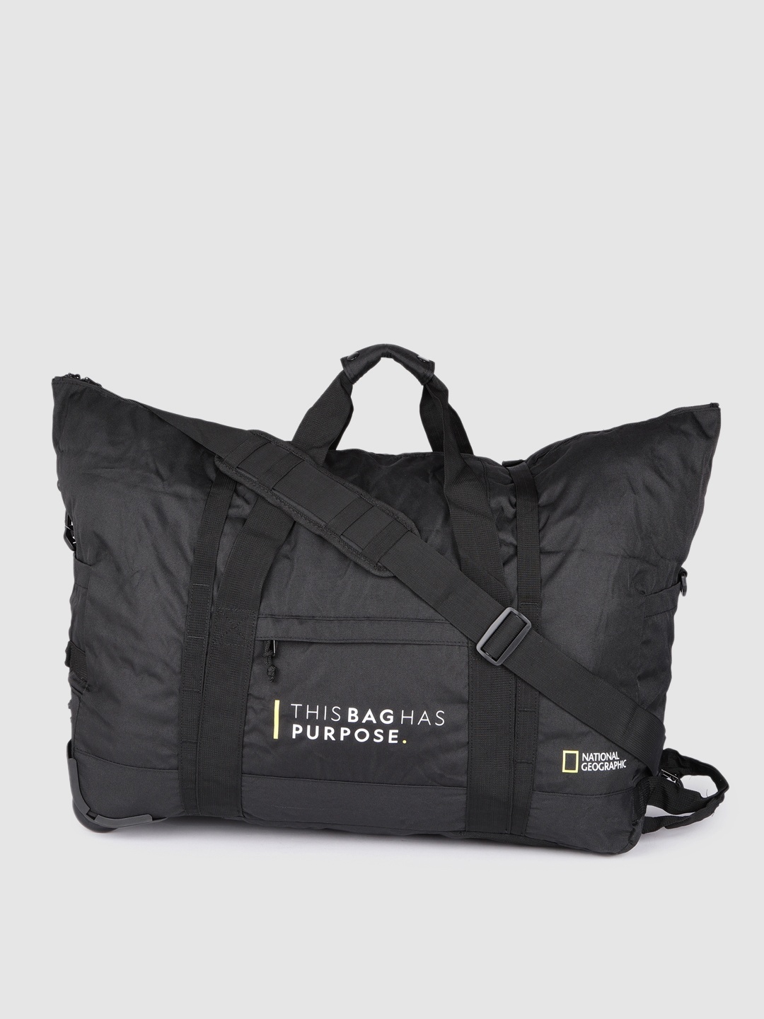 

National Geographic Unisex Black Typography Backpack
