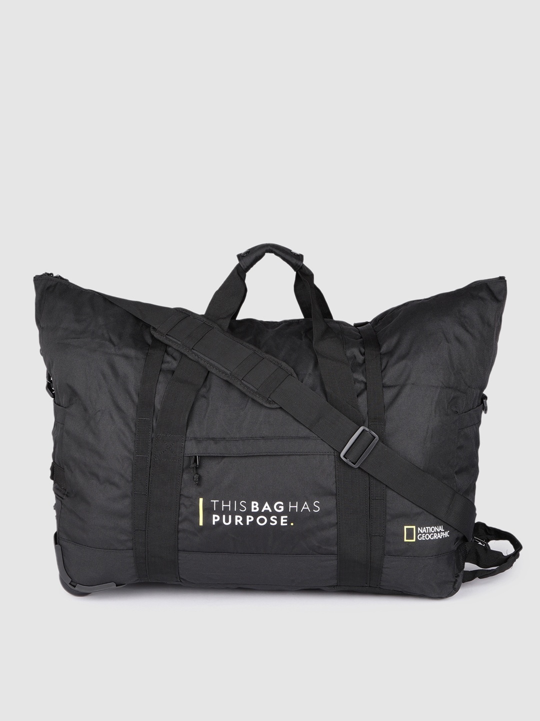 

National Geographic Unisex Black Typography Backpack
