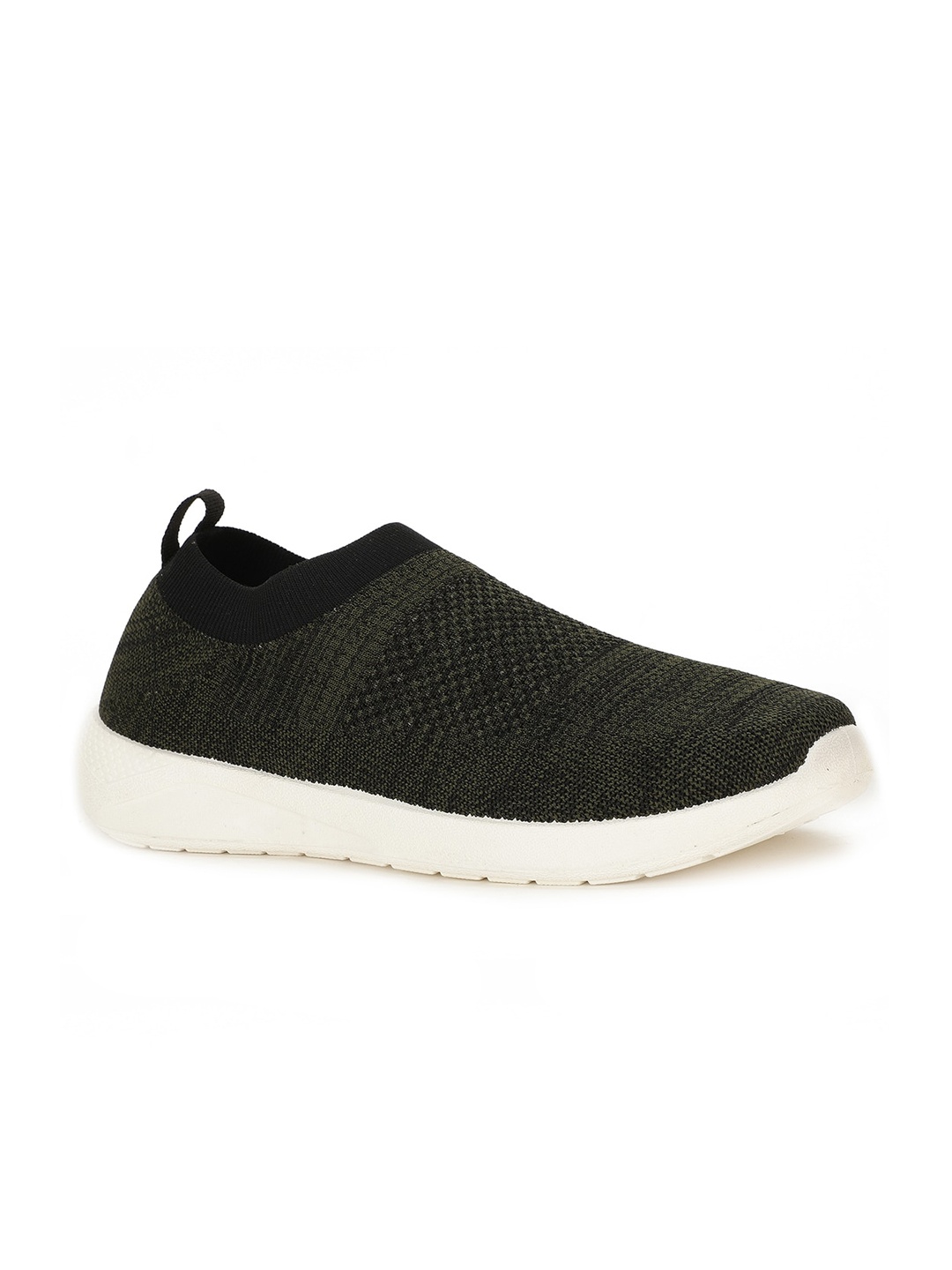 

Bata Men Woven Design Slip-On Sneakers, Olive