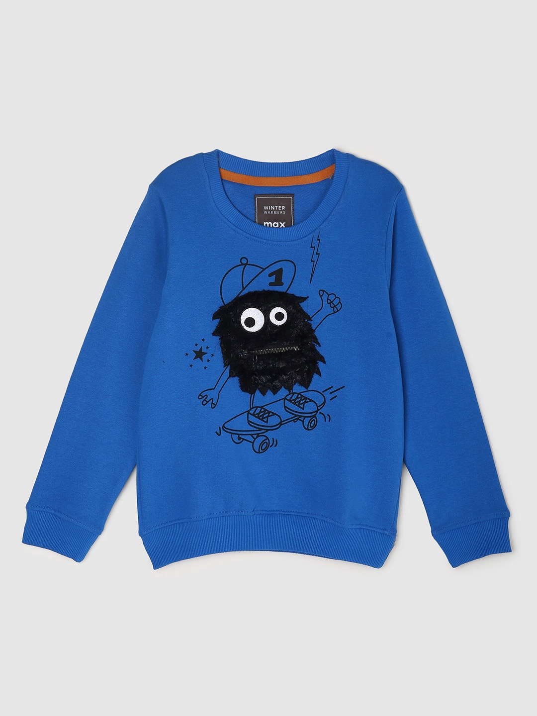 

max Boys Blue Graphic Printed Sweatshirt