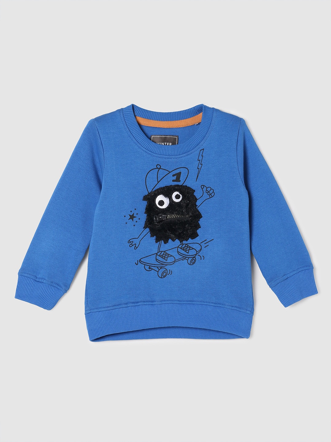 

max Boys Blue Graphic Printed Sweatshirt