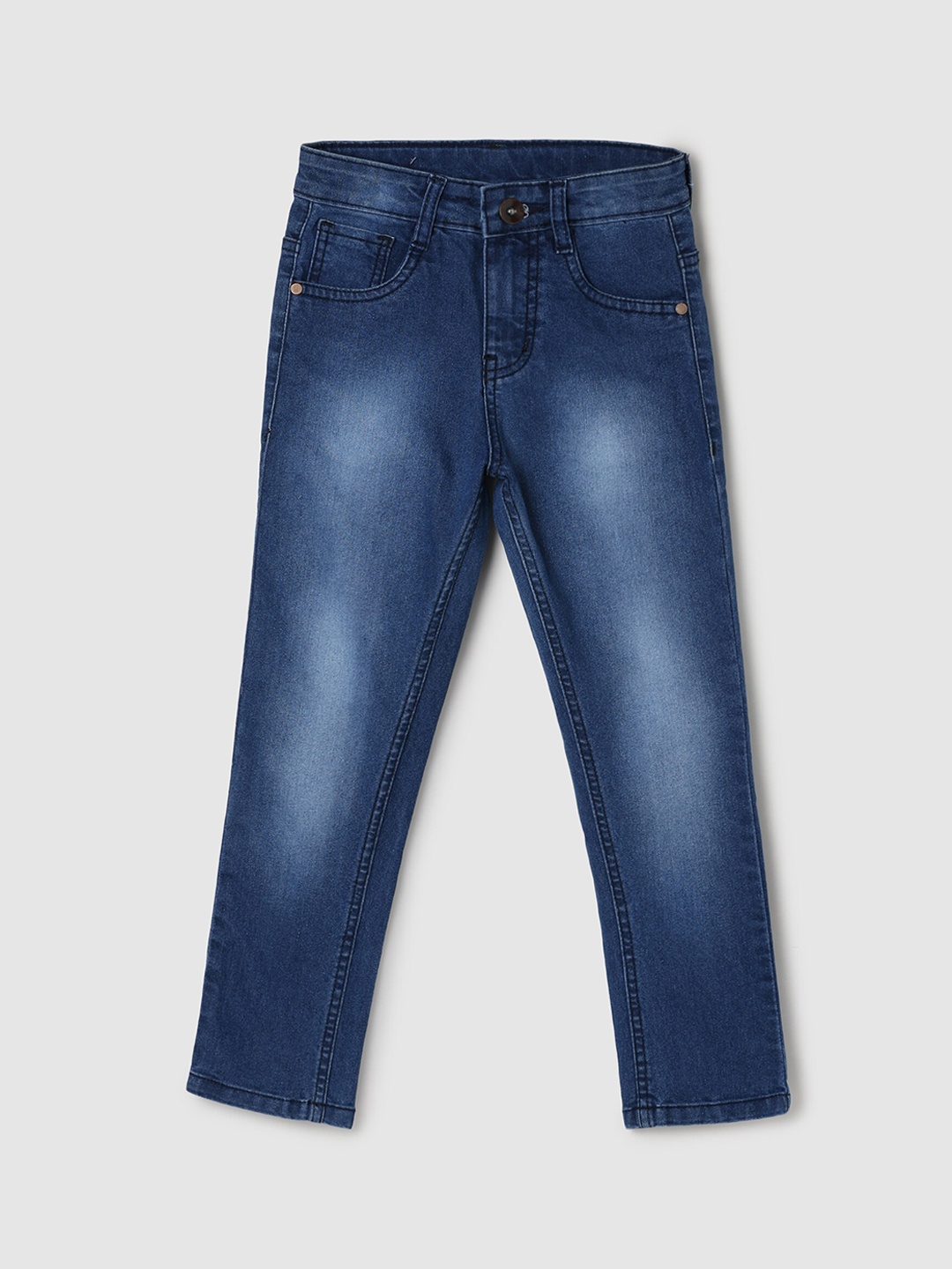 

max Boys Blue Heavy Fade Jeans