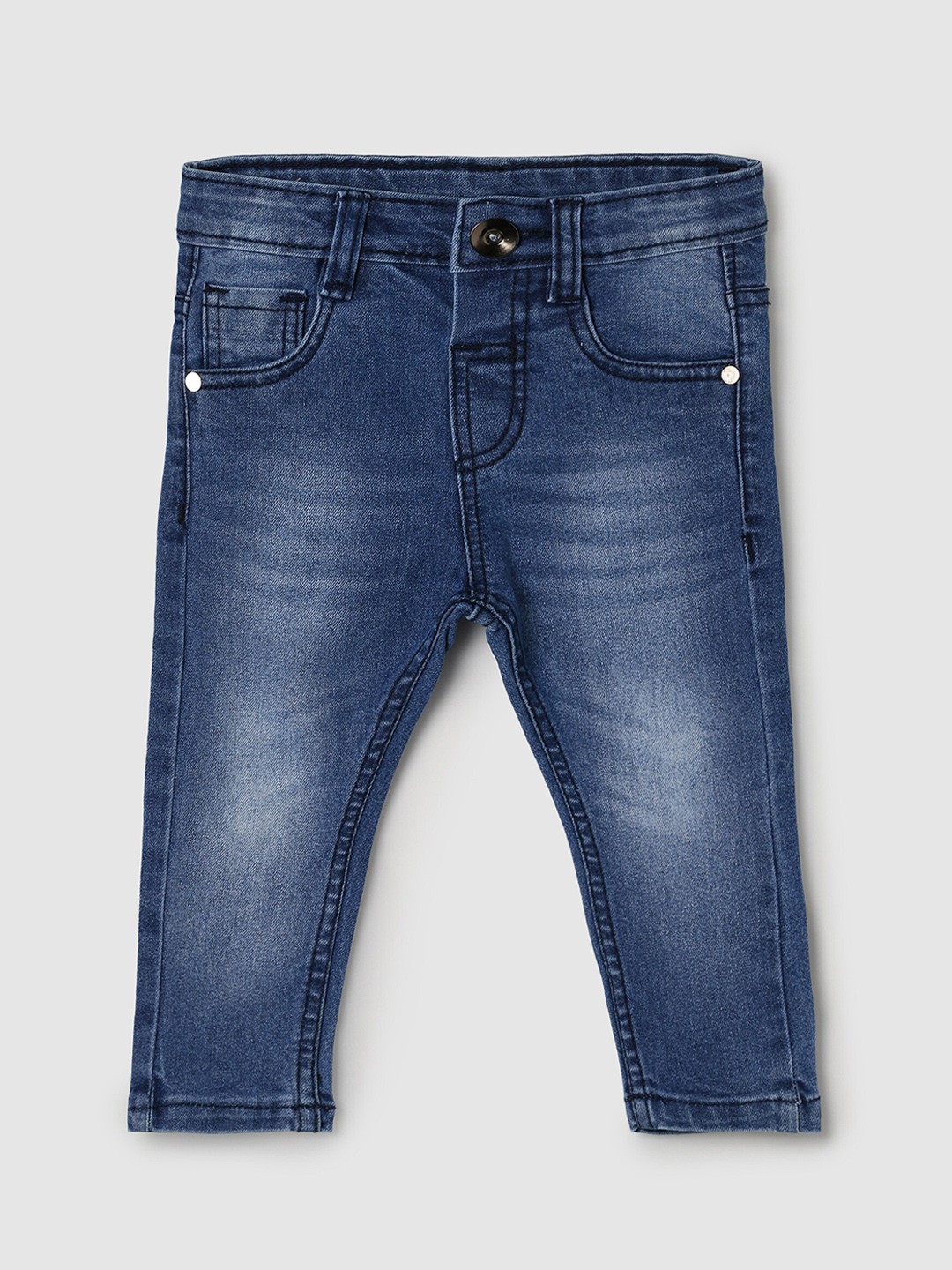 

max Boys Blue Low Distress Heavy Fade Jeans