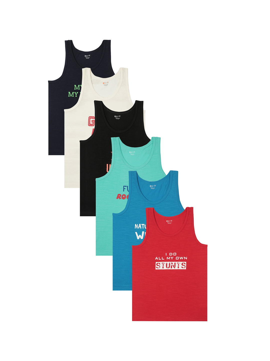 

Bodycare Kids Boys Pack Of 6 Assorted Cotton Innerwear Vests