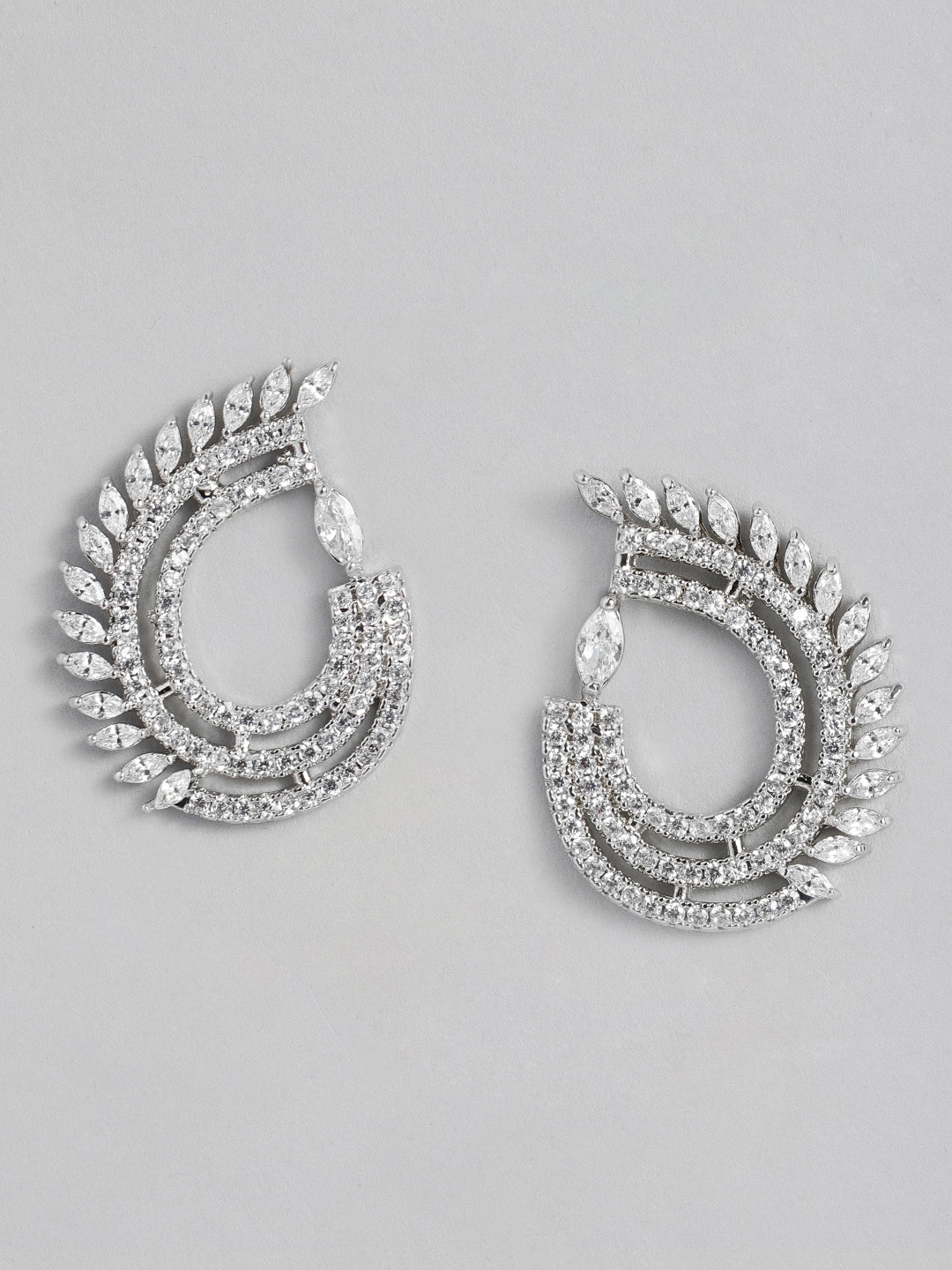 

Peora Silver-Plated Contemporary Studs