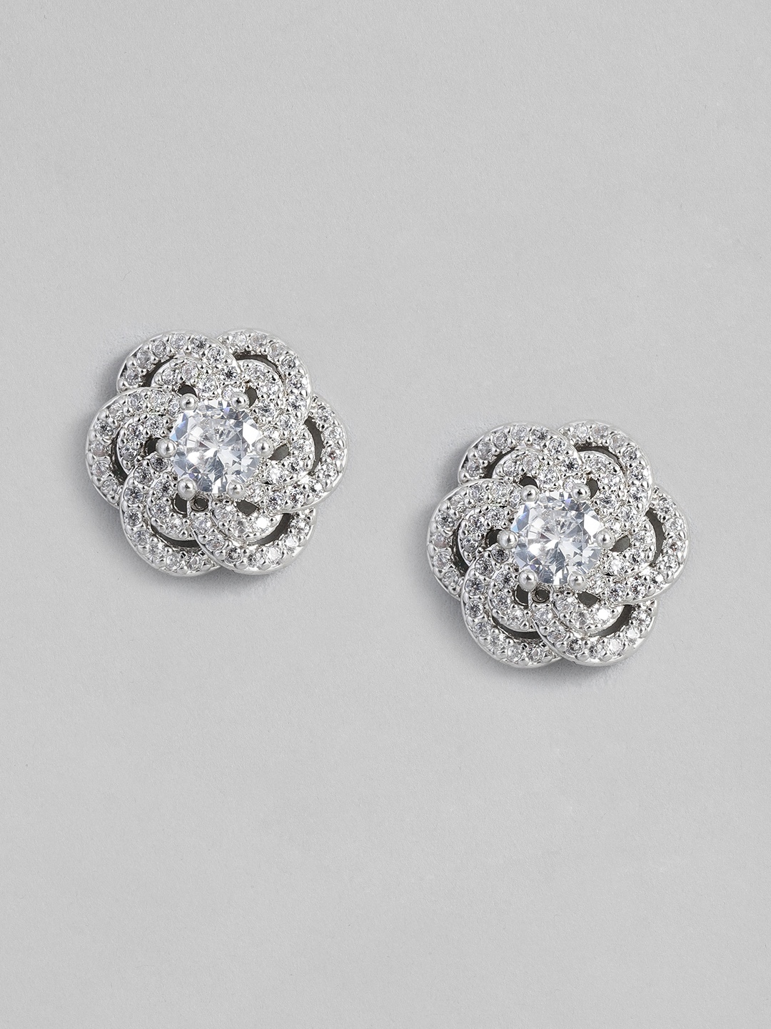 

Peora Silver-Plated Floral Studs