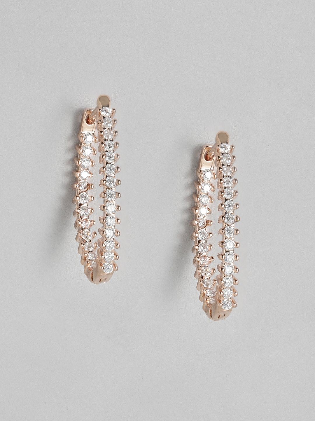 

Peora Rose Gold-Plated Circular Hoop Earrings