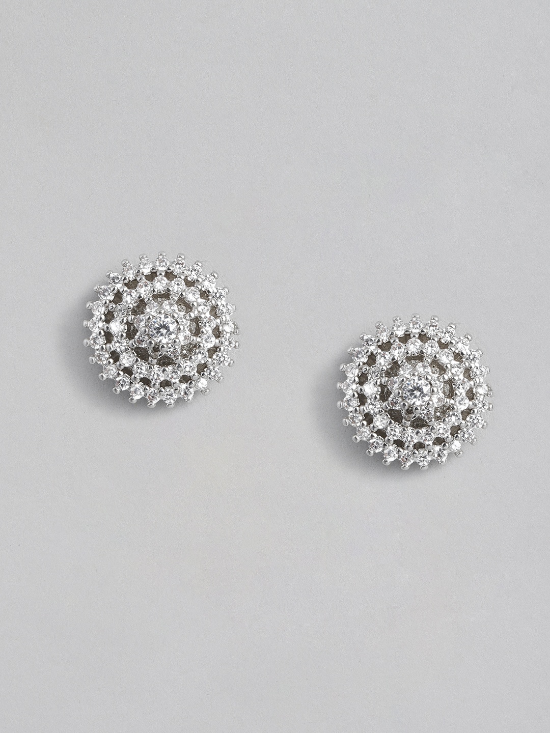 

Peora Silver-Plated Floral Studs Earrings