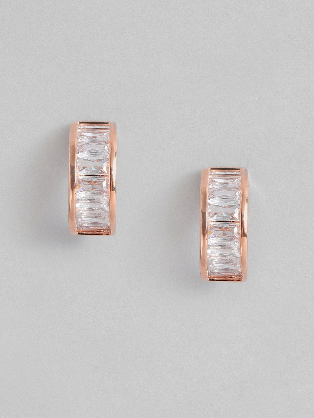 

Peora Rose Gold-Plated Geometric Half Hoop Earrings